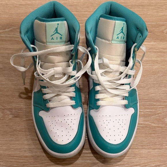 Jordan Teal and White Athletic Shoes - Picture 2 of 12